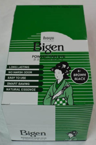 Bigen Hair Dye Powder BROWN BLACK (B) 12'S (Inner)