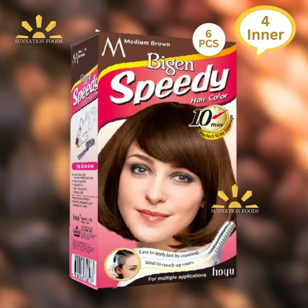 Bigen Hair Dye SPEEDY MED. BROWN (M) 6x40g (Inner)