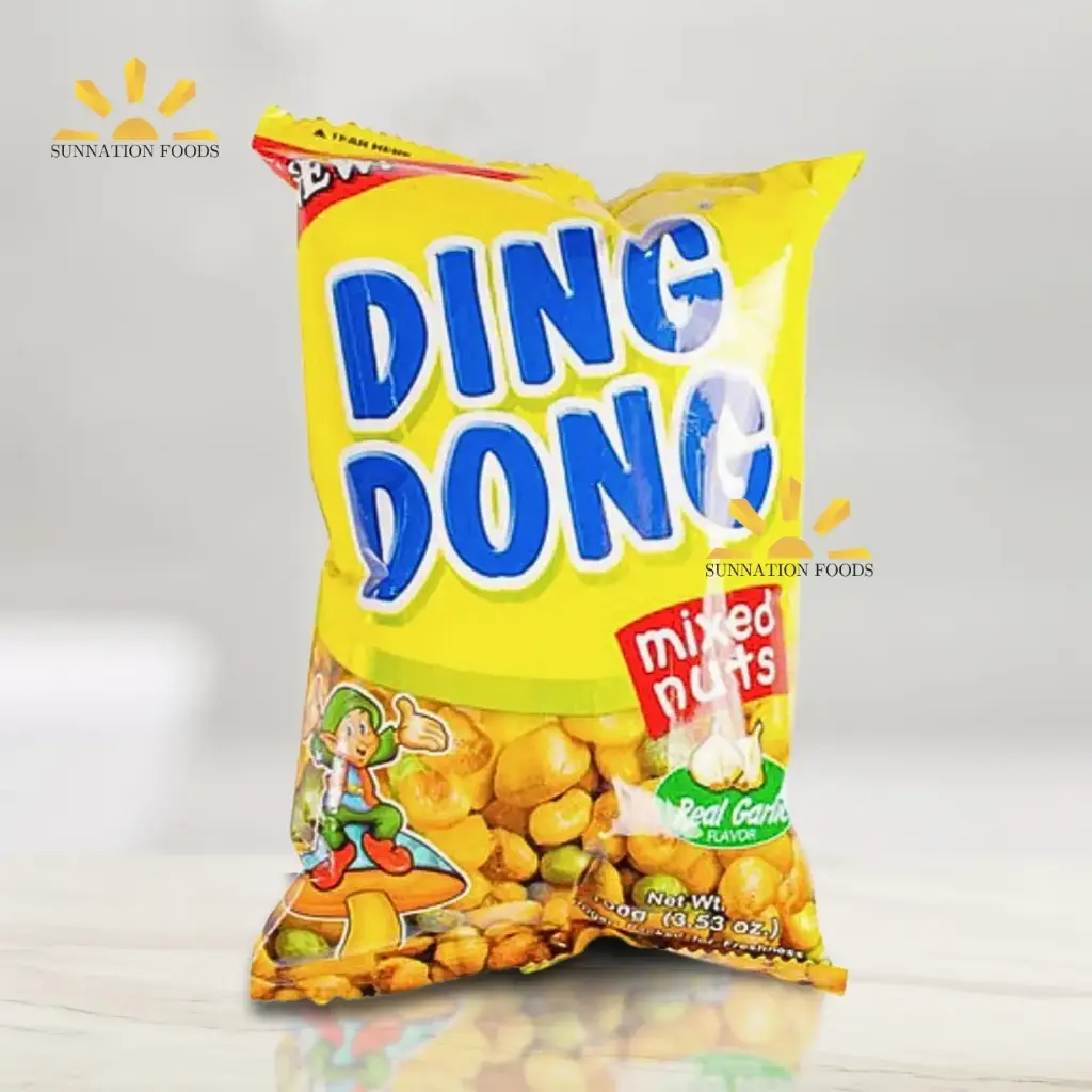 Ding Dong Snack Mix Nut GARLIC (YELLOW) 60x100g