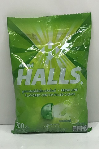Halls LIME (Center Filled) Candy 36bags(100'sx280g)