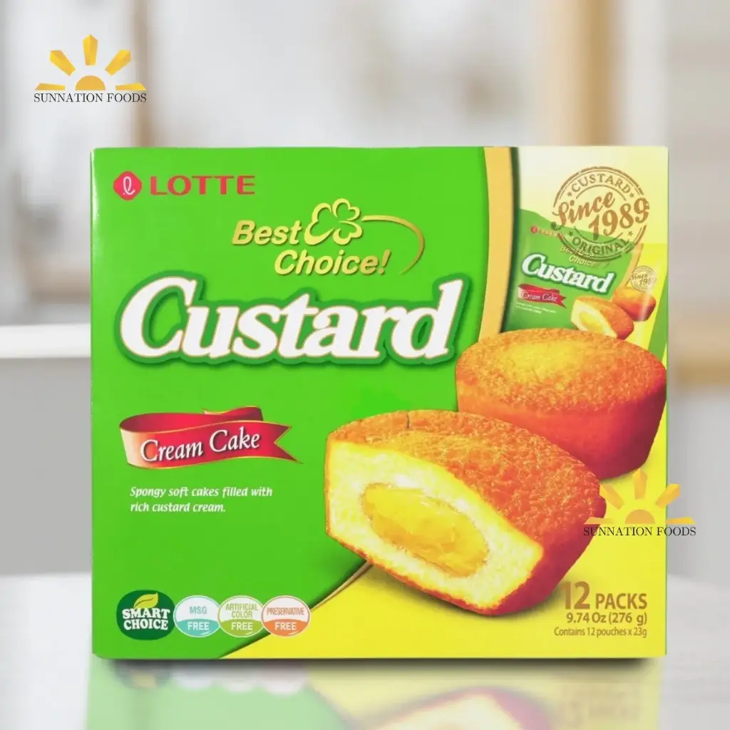 Lotte CUSTARD Cream Cake (L) 8x276g