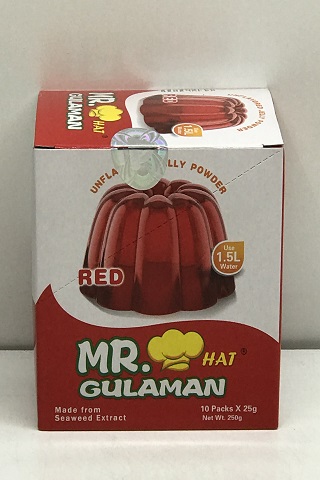 Mr Gulaman Unflvred Jelly Powder RED 10x(10x25g)