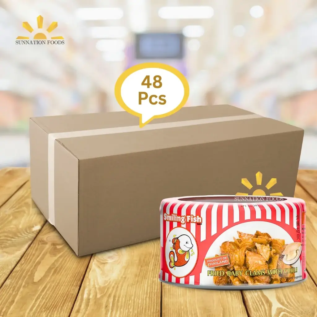 Smiling Fish Fried BABY CLAMS w. Chilli 48x70g
