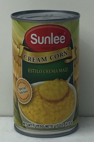 Sunlee CREAM CORN 24x410g