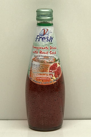 V-Fresh POMEGRANATE Drink w Basil Seed 24x290ml