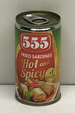 555 FRIED Sardines HOT & SPICY 10x155g (inner)