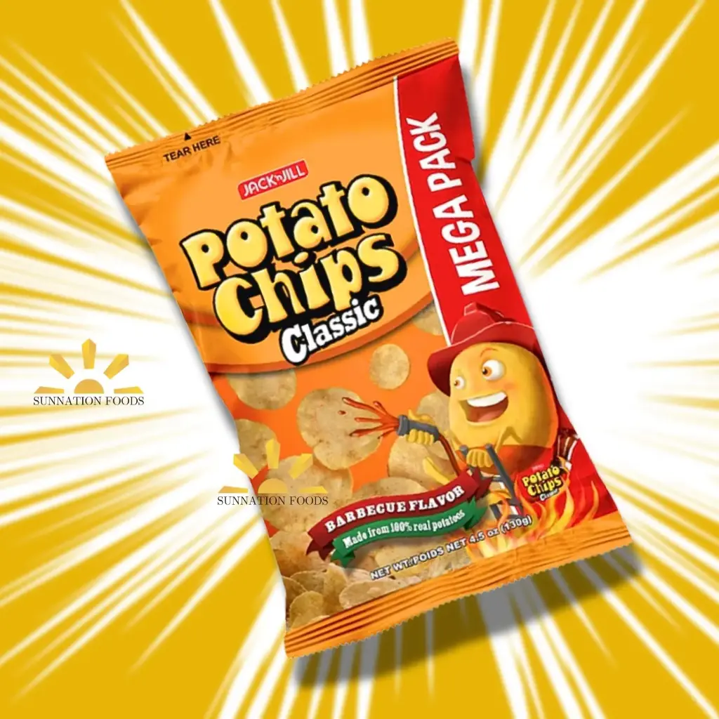 JJ POTATO CHIPS BBQ MEGA PACK 130g x 18 