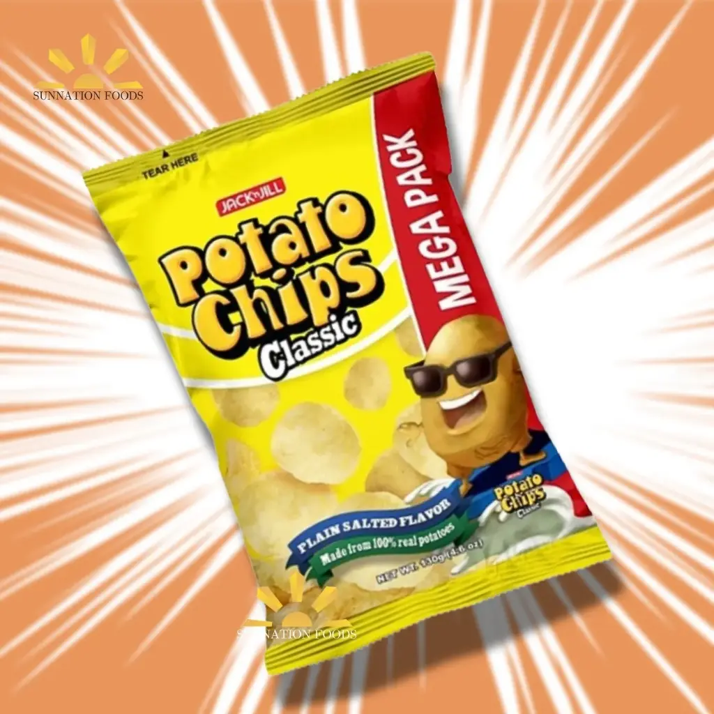 JJ POTATO CHIPS SALTED MEGA PACK 130g x 18  