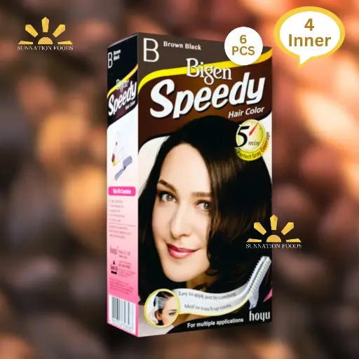 [3413] Bigen Hair Dye SPEEDY BROWN BLACK (B) 4x(6x40g)