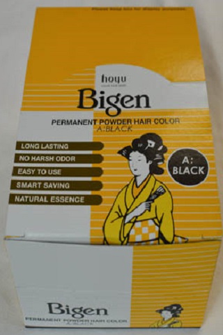 [1062] Bigen Hair Dye Powder BLACK (A) 12's* (Inner)