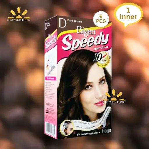 [1067] Bigen Hair Dye SPEEDY DARK BROWN (D) 6x40g (Inner)
