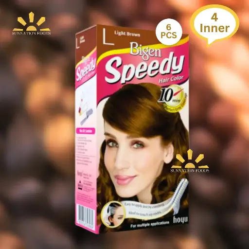 [1648] Bigen Hair Dye SPEEDY LIGHT BROWN (L) 4x(6x40g)