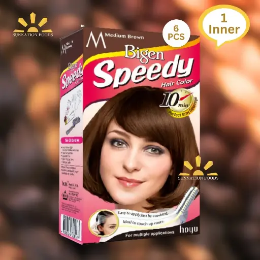 [1688] Bigen Hair Dye SPEEDY MED. BROWN (M) 4x(6x40g)