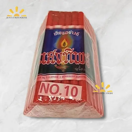 [3393] Candle #10 RED 100x(4“x51pc) 