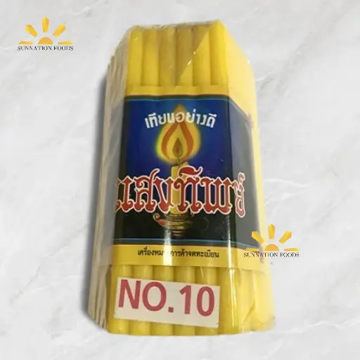 [3167] Candle #10 YELLOW 100x(4“x51pc)