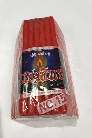 [1516] Candle #15 RED 5”x51pc*