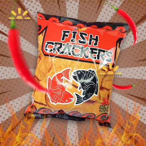 [4404] Chickboy Fish Crackers Hot & Spicy 24x100g