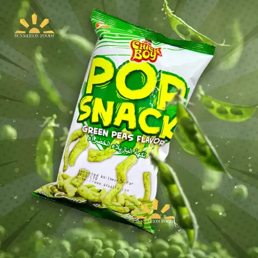 [4171] Chickboy Pop Snack Green Peas 100g x 40