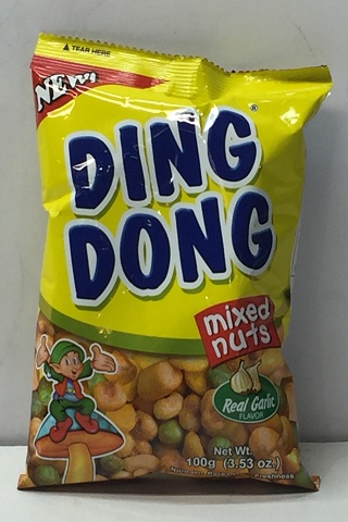 [2038] Ding Dong Snack Mix Nut GARLIC (YELLOW) 60x100g