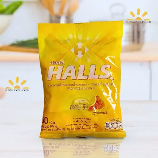 [3224] Halls HONEY LEMON Candy (Thai) Y 24x140g