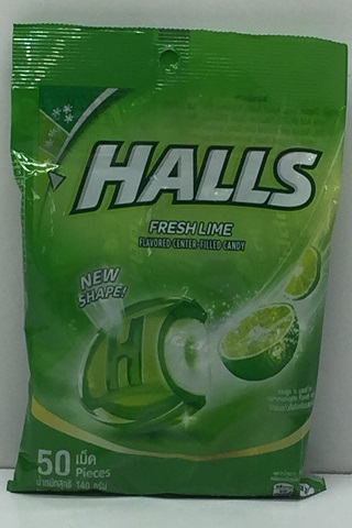 [3965] Halls LIME Candy (Thai) G 24x140g