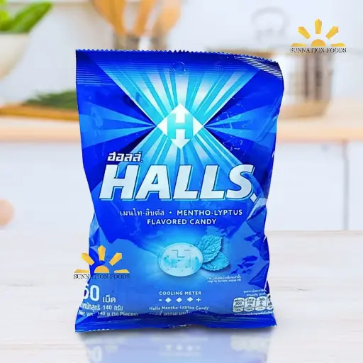[1186] Halls MENTHOL-LYPTUS Candy (Thai) B 24x140g