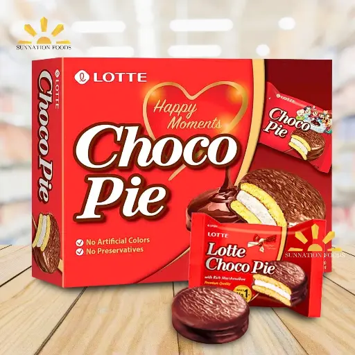 [3719] Lotte Choco Pie - CHOCOLATE 8x(12x28g)