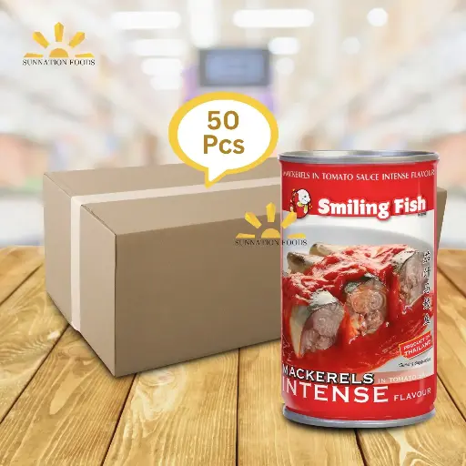 [5014] Smiling Fish MACKERELS In TOMATO Sc (Intense) 50x155g