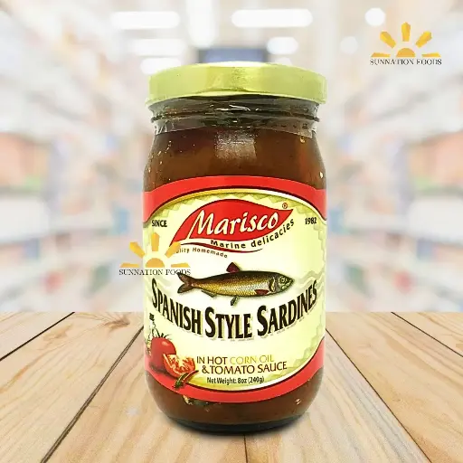 [1355] Marisco SPANISH SARDINES In Hot Corn Oil & Tomato Sc (Red) 24X240g