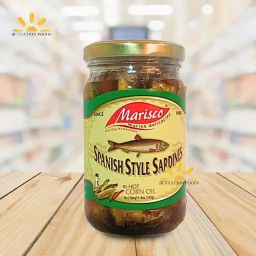 [1354] Marisco SPANISH SARDINES In Hot Corn Oil (Green) 24x240g
