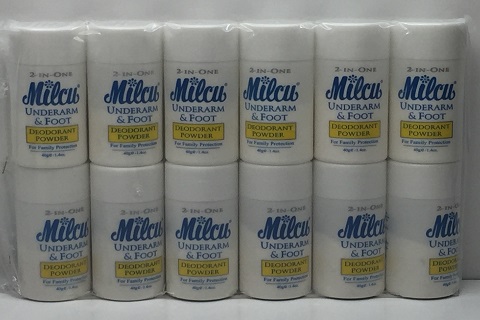 [4014] Milcu Under ARM & FOOT Deodorant Powder 12x40g (Inner)