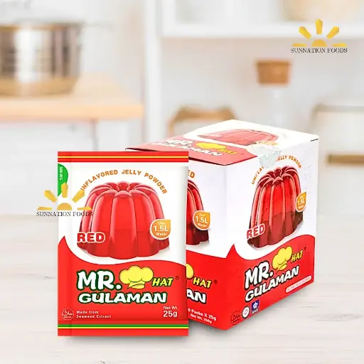 [4222] Mr Gulaman Unflvred Jelly Powder RED 10x(10x25g)