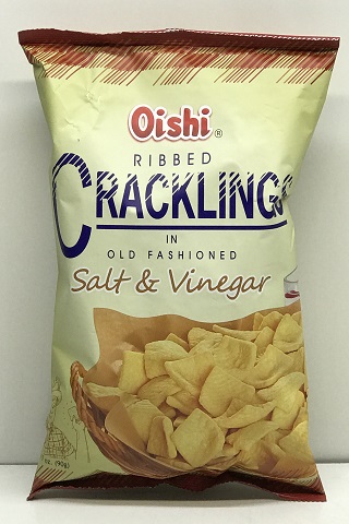 [3954] Oishi RIBBED Cracklings Salt & Vinegar 30x90g