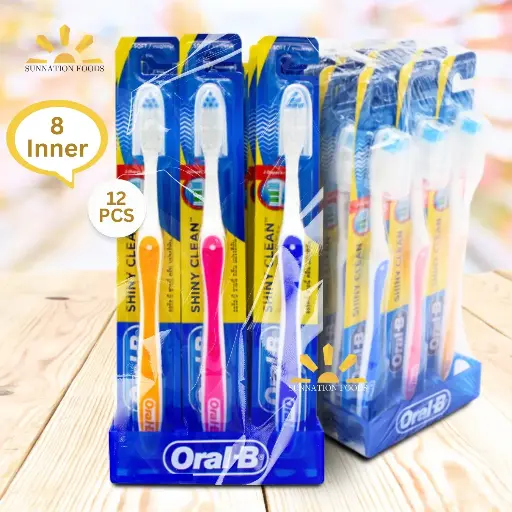 [4328] Oral B Toothbrush SHINY CLEAN 8x12 Pcs