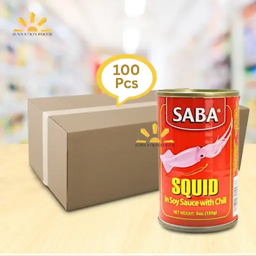 [1706] Saba Squid In Soy Sauce with CHILI 100x155g
