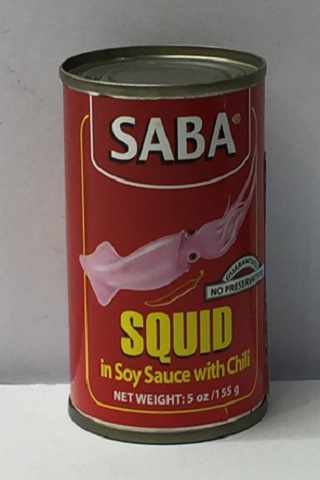 [1706] Saba Squid In Soy Sauce with CHILI 100x155g