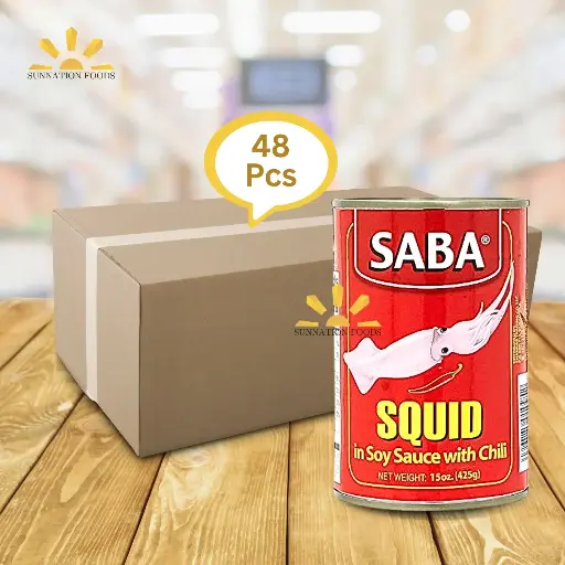 [1707] Saba Squid in Soy Sauce with CHILI 48x425g