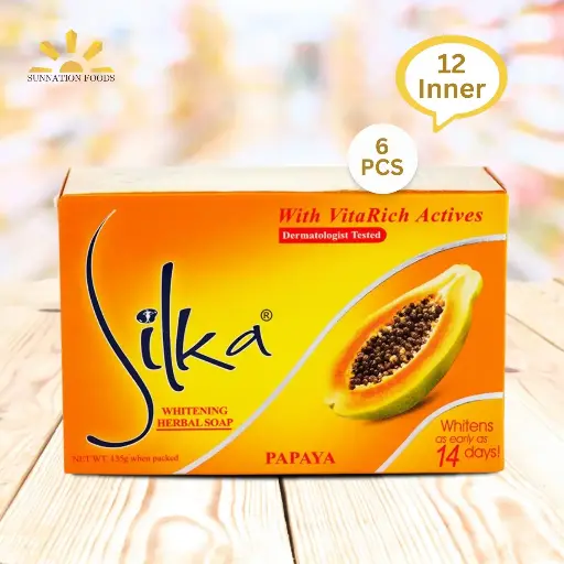 [1225] Silka Papaya SOAP (Orange) 72X135g