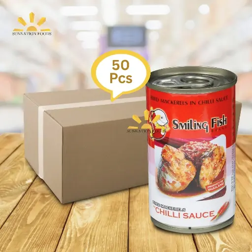 [4053] Smiling Fish FRIED MACKERELS / Chili Sc (Jitney) 50x155g