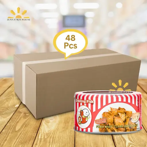 [3859] Smiling Fish Fried BABY CLAMS w. Chilli 48x70g
