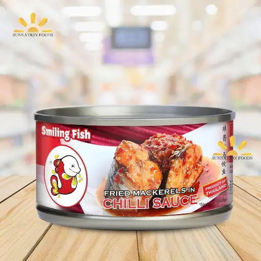 [4046] Smiling Fish Fried MACKERELS / Chili Sc (Round) 12x185g (Inner)