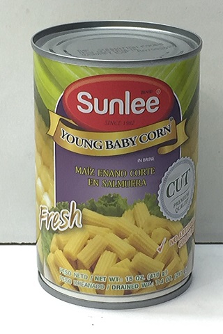 [1550] Sunlee Young Baby Corn - CUT 24x410g
