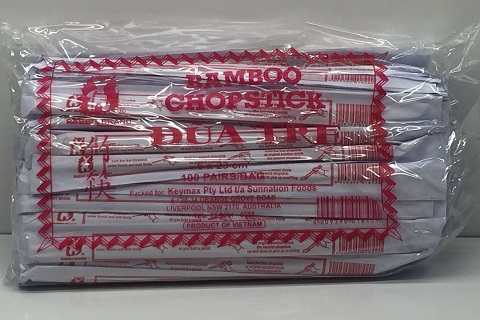 [1040] VN Bamboo CHOPSTICK Red (6mmx23cm) 100prsx20pks