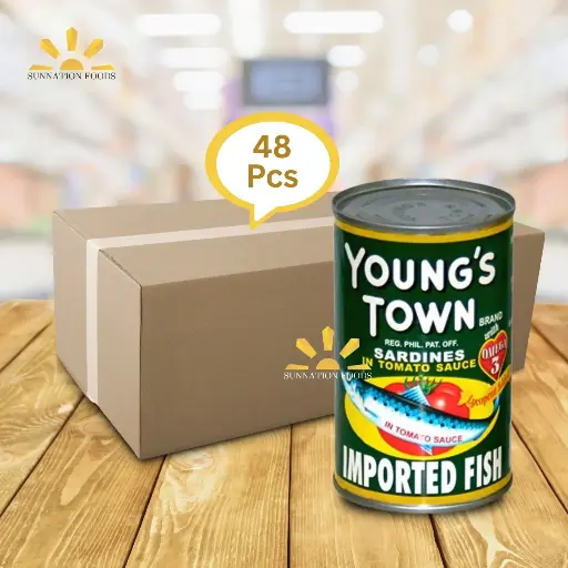 [1661] Young's Town Sardines GRN 48x425g