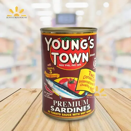 [3162] Young's Town Sardines RED 10x155g (Inner)