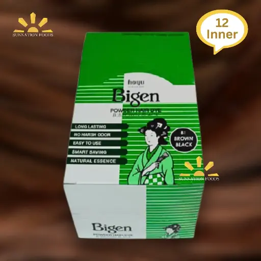 [1535] Bigen Hair Dye Powder BROWN BLACK (B) 12x12's