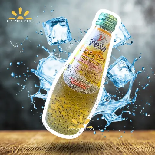 [1609] V-Fresh HONEY/BASIL Seed Drink 24x290ml 