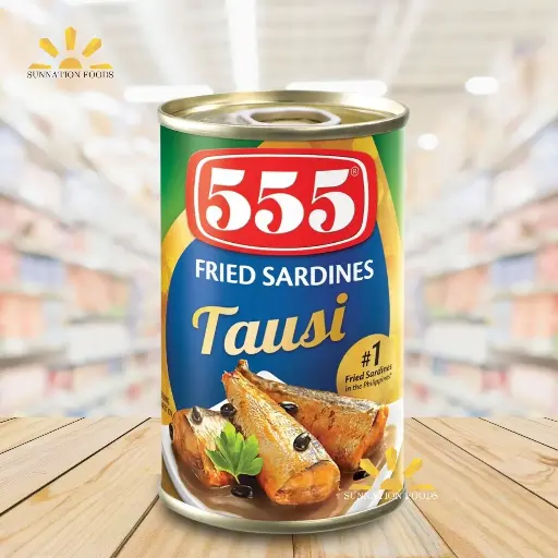[4396] 555 FRIED Sardines With TAUSI 10x155g (inner)