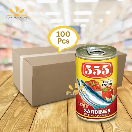 [4415] 555 Sardines in TOMATO SC HOT 100x155g 