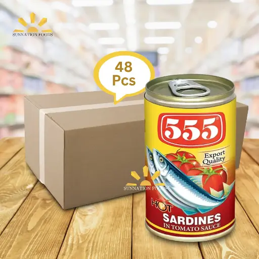 [4401] 555 Sardines in TOMATO SC HOT 48x425g 